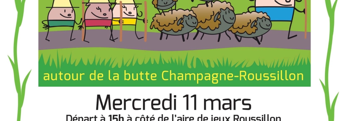 Affiche défilé urbain avec les moutons