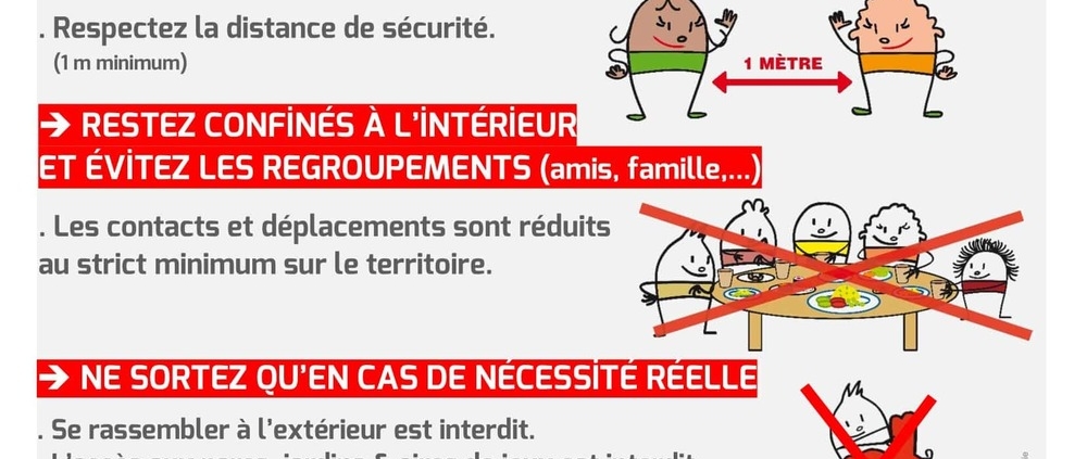 Affiche rappel gestes barrières