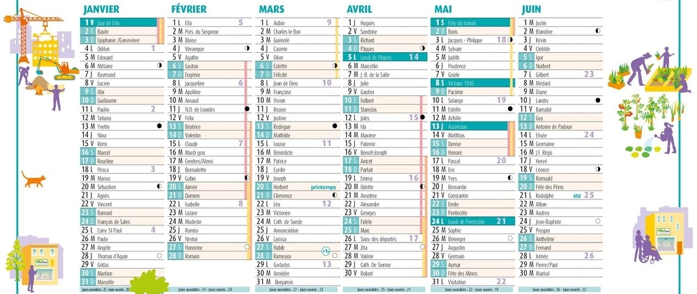 Calendrier 2021