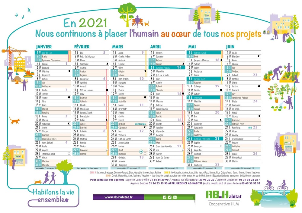 Calendrier 2021