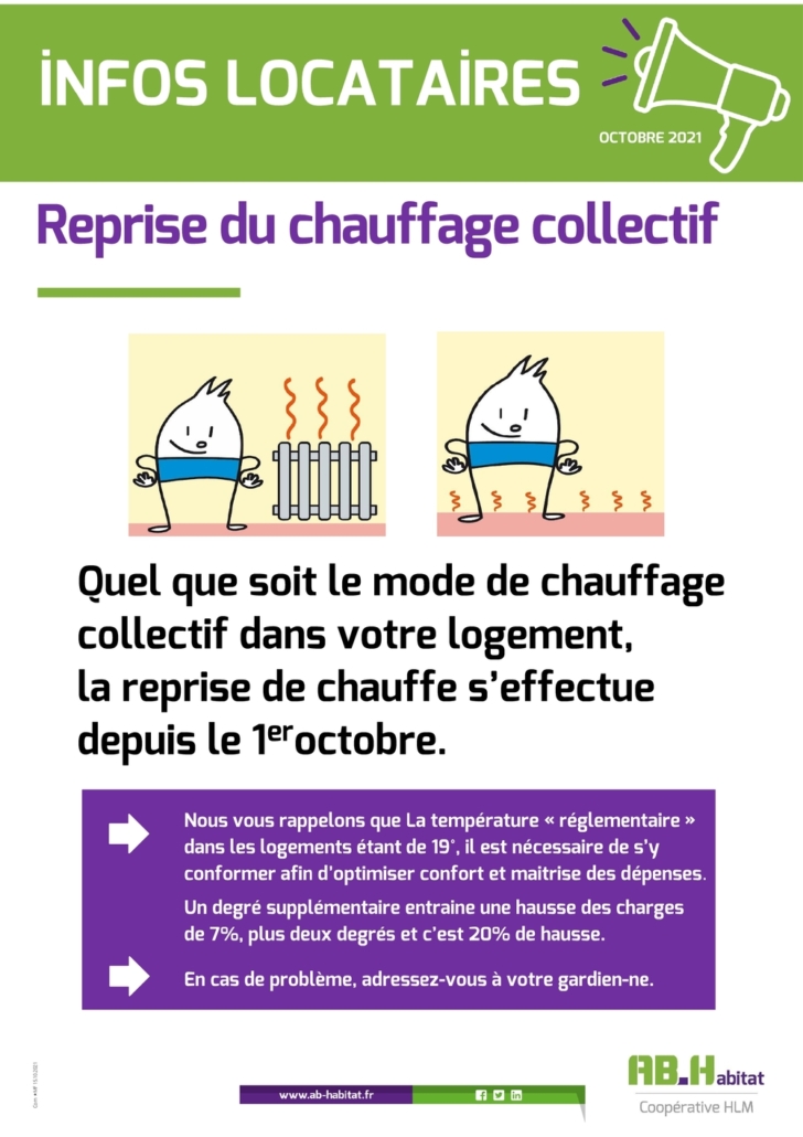 Affiche info locataire reprise chauffe 2021